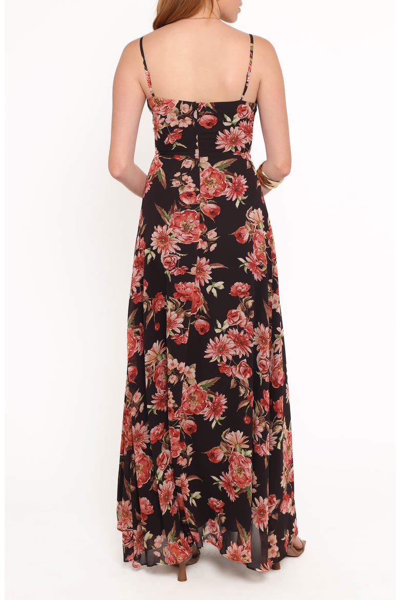 Naver Floral Print Sleeveless Maxi Dress, Alternate, color, BLACK FLORAL