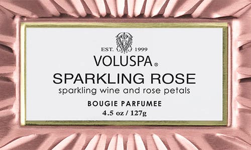 Voluspa Sparkling Rose Mini Tin Candle In Pink