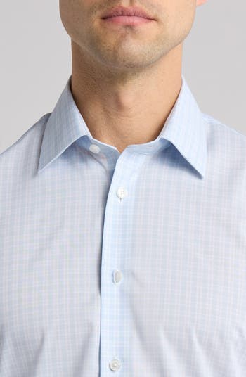 Check Cotton Blend Dress Shirt