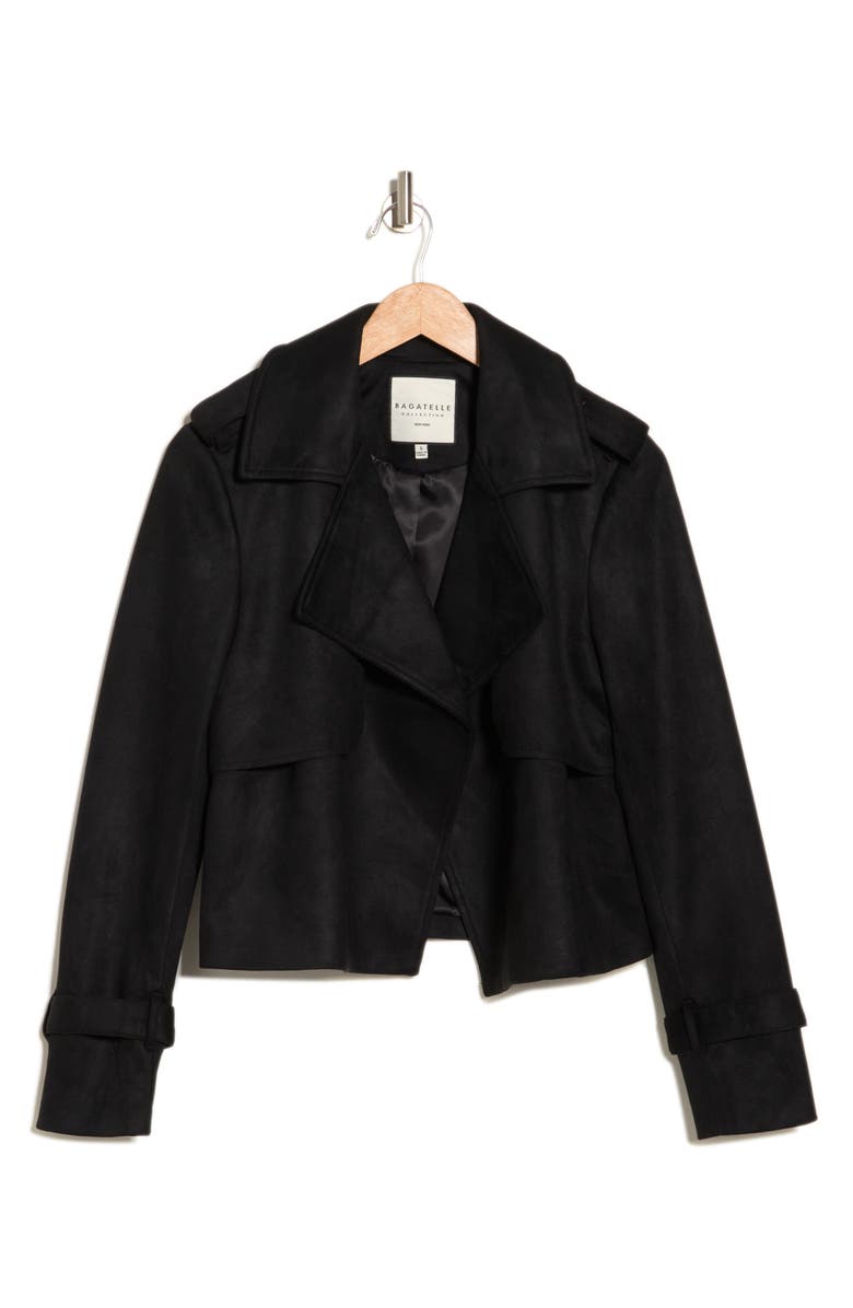 Bagatelle Faux Suede Crop Jacket, Alternate, color, 
