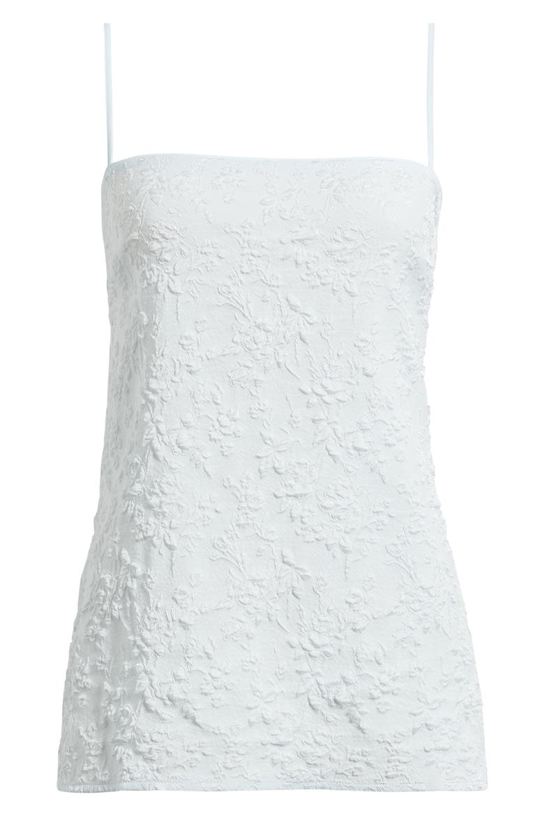 Ines Floral Top, Alternate, color, SKY BLUE JACQUARD