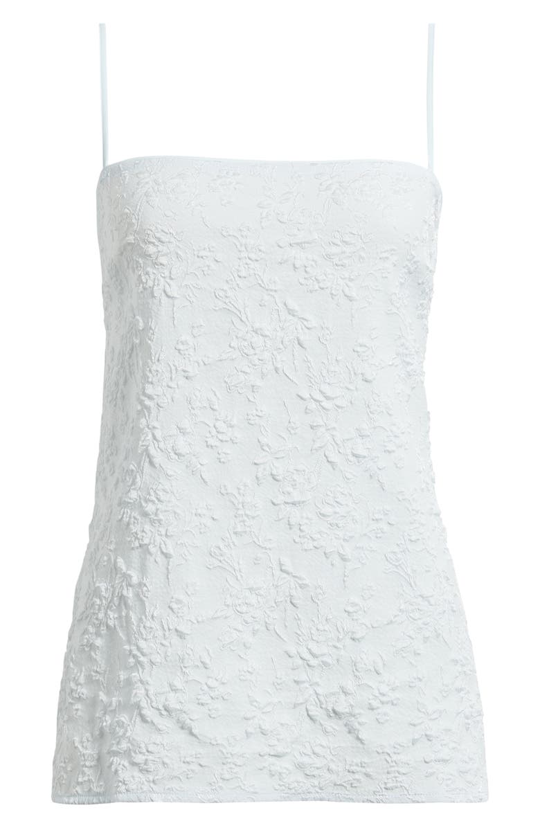 Reformation Ines Floral Top, Main, color, Sky Blue Jacquard