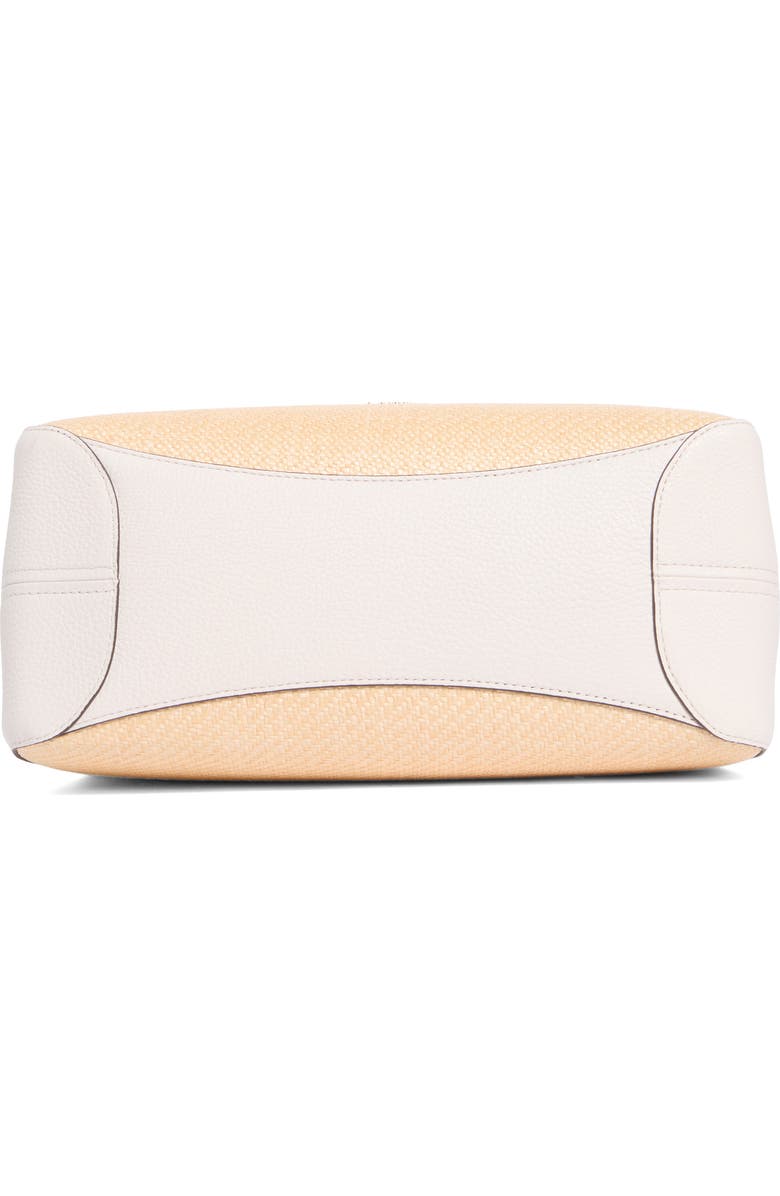 Kate Spade New York leila straw medium triple compartment shoulder bag, Alternate, color, Parchment Multi