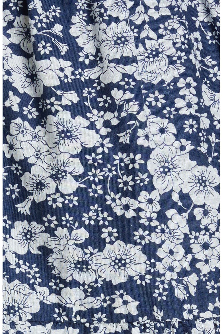 Suzie Smocked Floral Print Long Sleeve Cotton Midi Dress, Alternate, color, BLUE MULTI