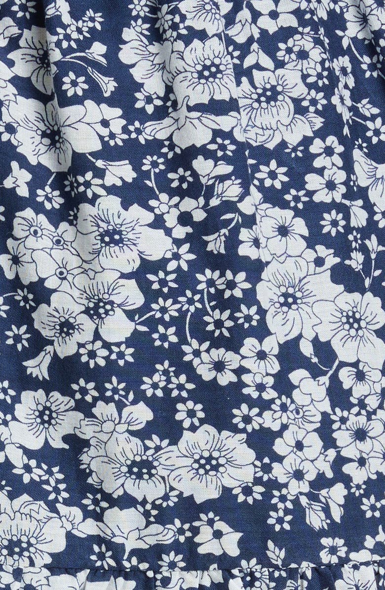 Sea Suzie Smocked Floral Print Long Sleeve Cotton Midi Dress, Alternate, color, 