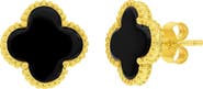 SIMONA Onyx Flower Beaded Stud Earrings