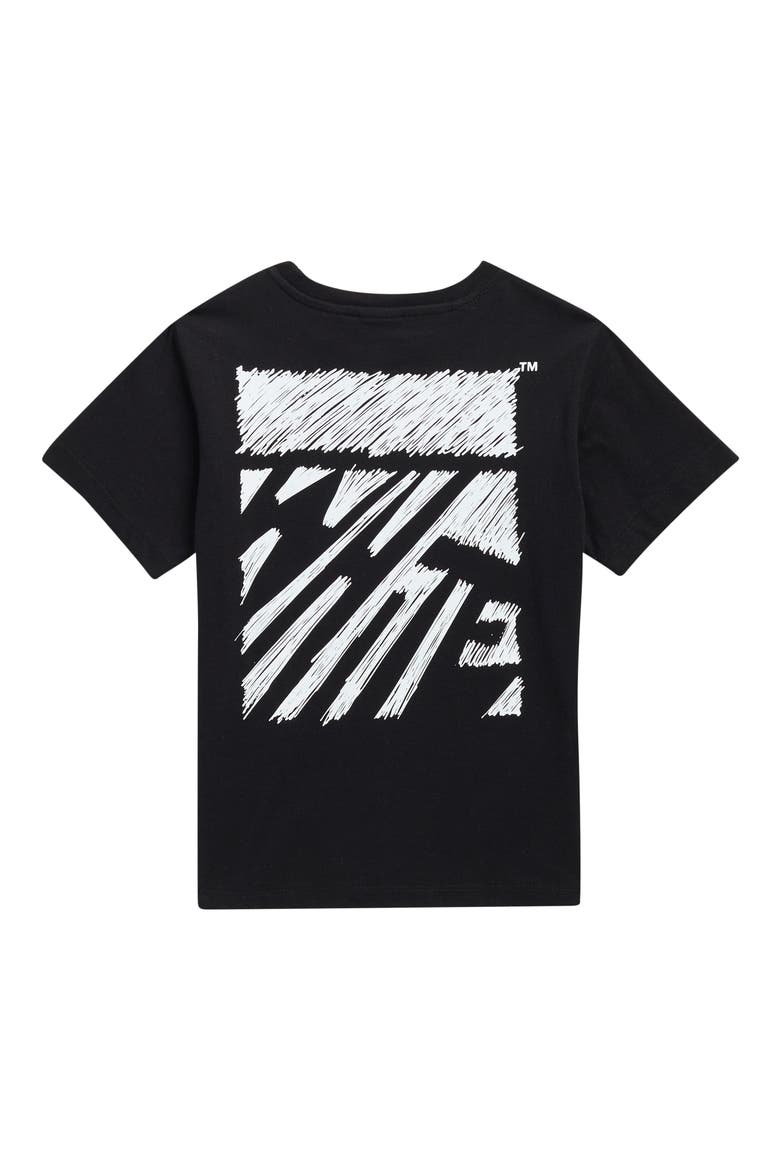 Kids' Scribble Logo Graphic T-Shirt, Alternate, color, BLACK