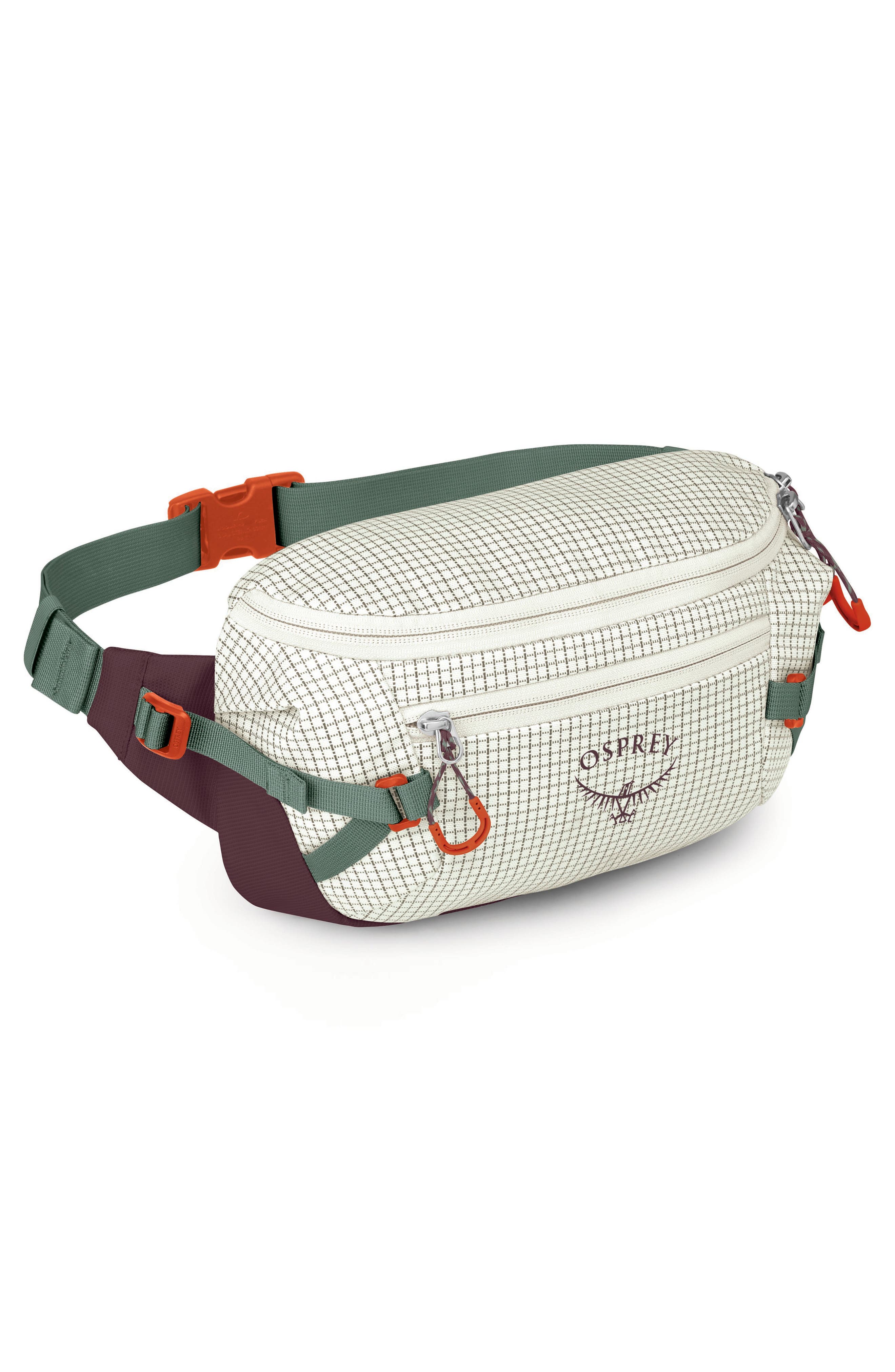 Osprey Transporter 3-Liter Waist Pack, Alternate, color, Mystery White/ Moody Burgundy