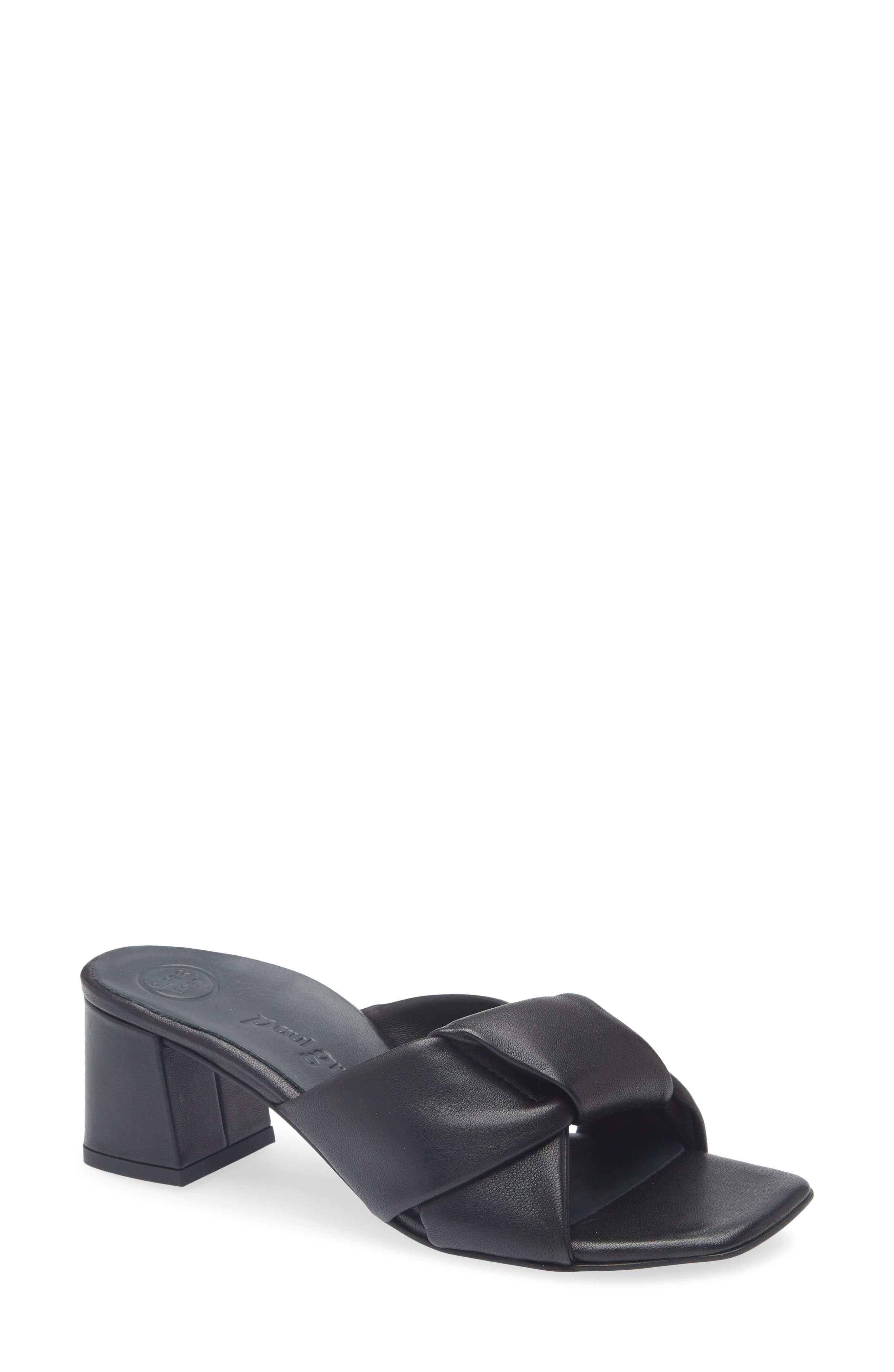 Paul Green Delight Slide Sandal, Main, color, Black Sportnappa
