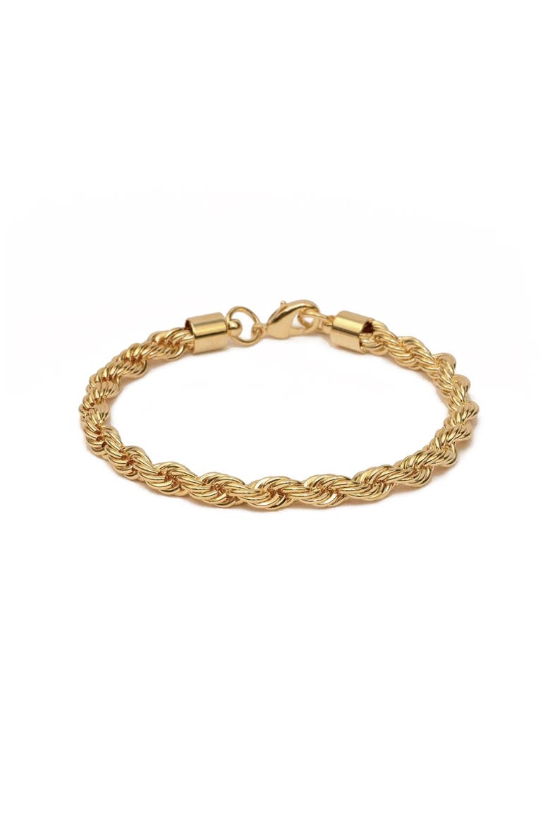 14k Gold Plated Intertwined Bracelet Dainty Minimalist Trendy, Main, color, Gold