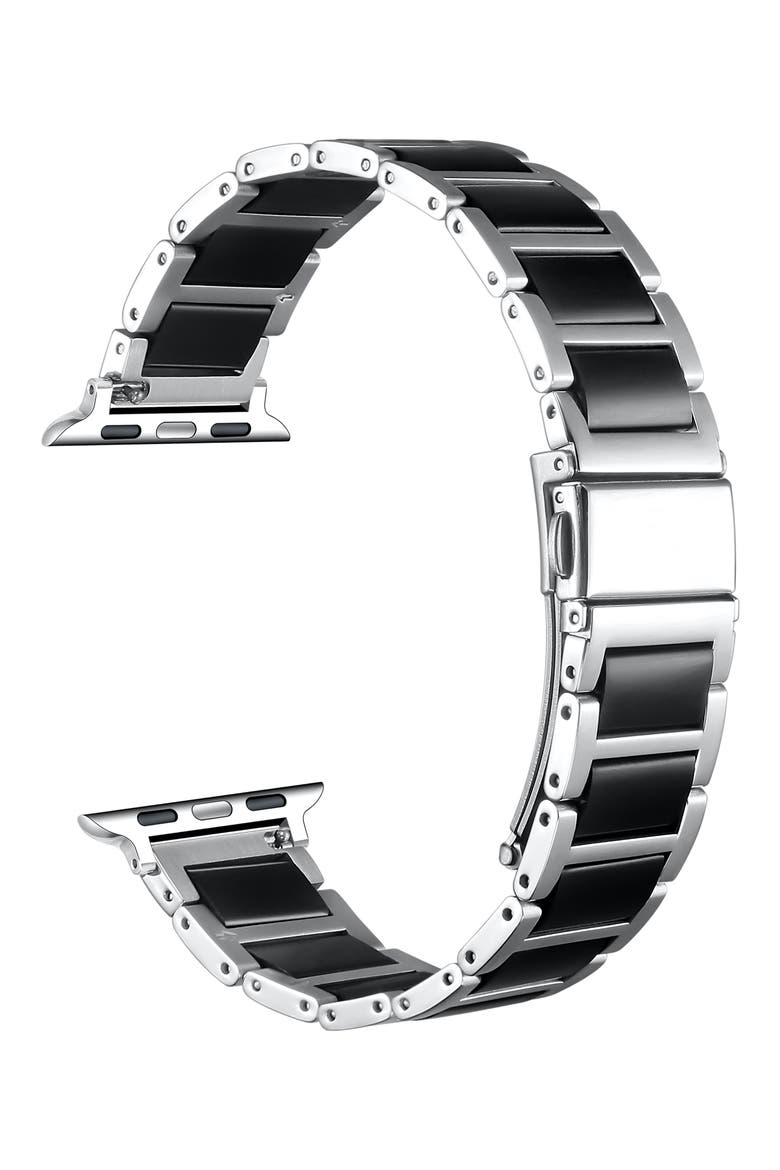Alec Apple Watchband, Alternate, color, SILVER/ BLACK