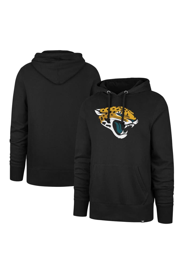 Men's '47 Black Jacksonville Jaguars Imprint Headline Pullover Hoodie, Main, color, Black