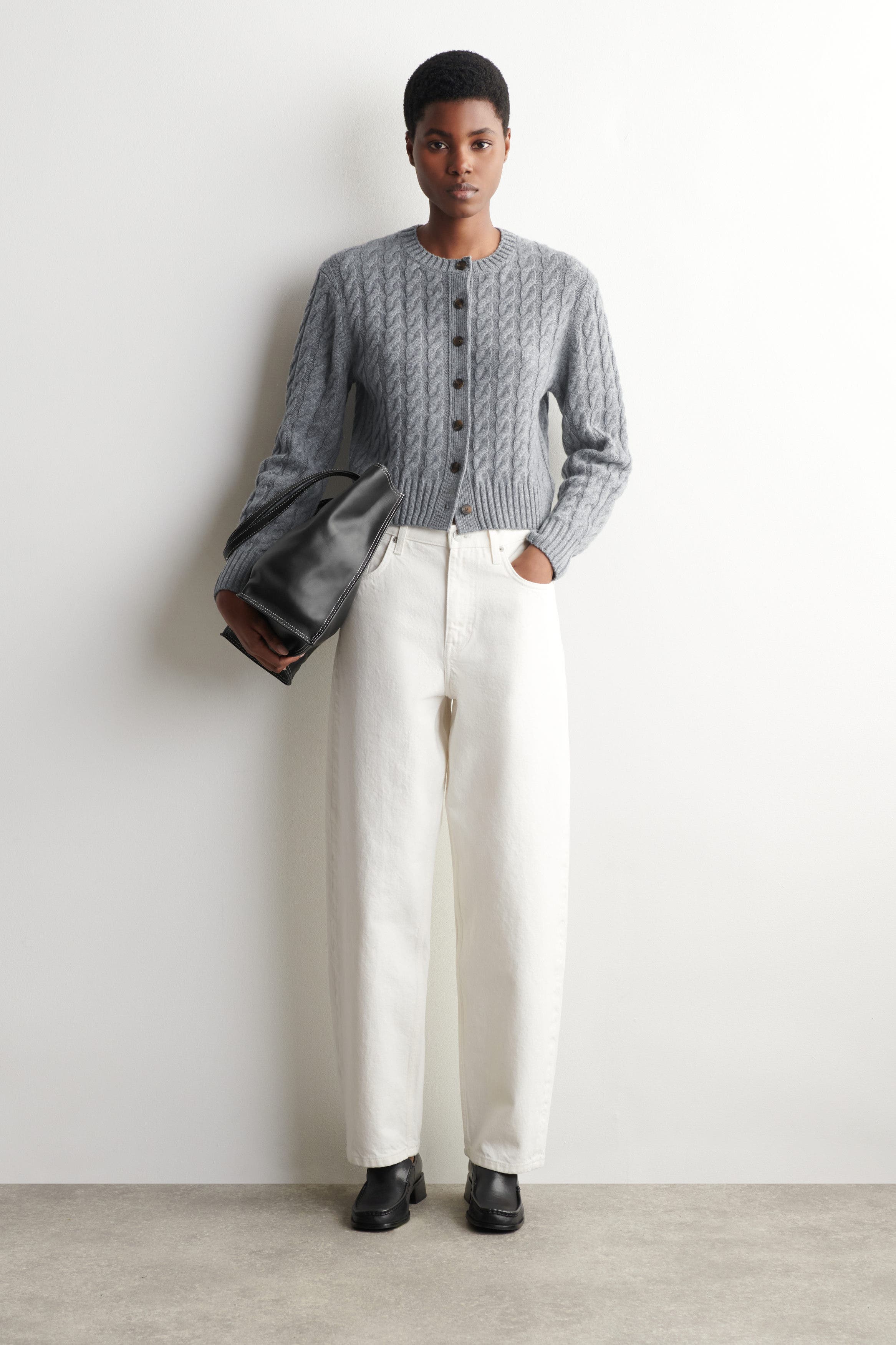 Cable-Knit Merino Wool Cardigan - image 2