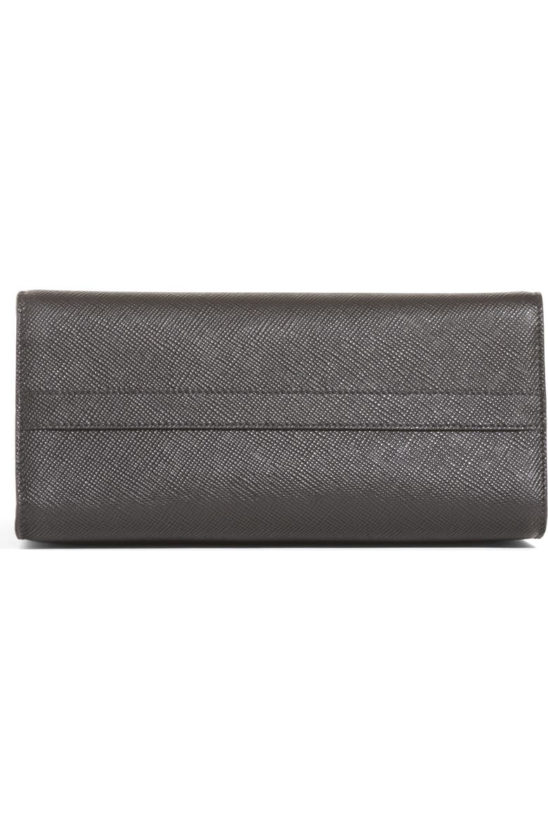 Prada Monochrome Logo Top Handle Leather Handbag, Alternate, color,