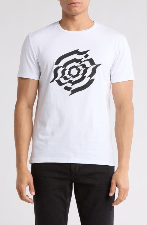 3D Abstract Stretch Cotton Graphic T-Shirt