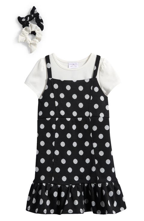 Kids' Dot Double Knit Top, Jumper & Scrunchies Set (Little Kid)