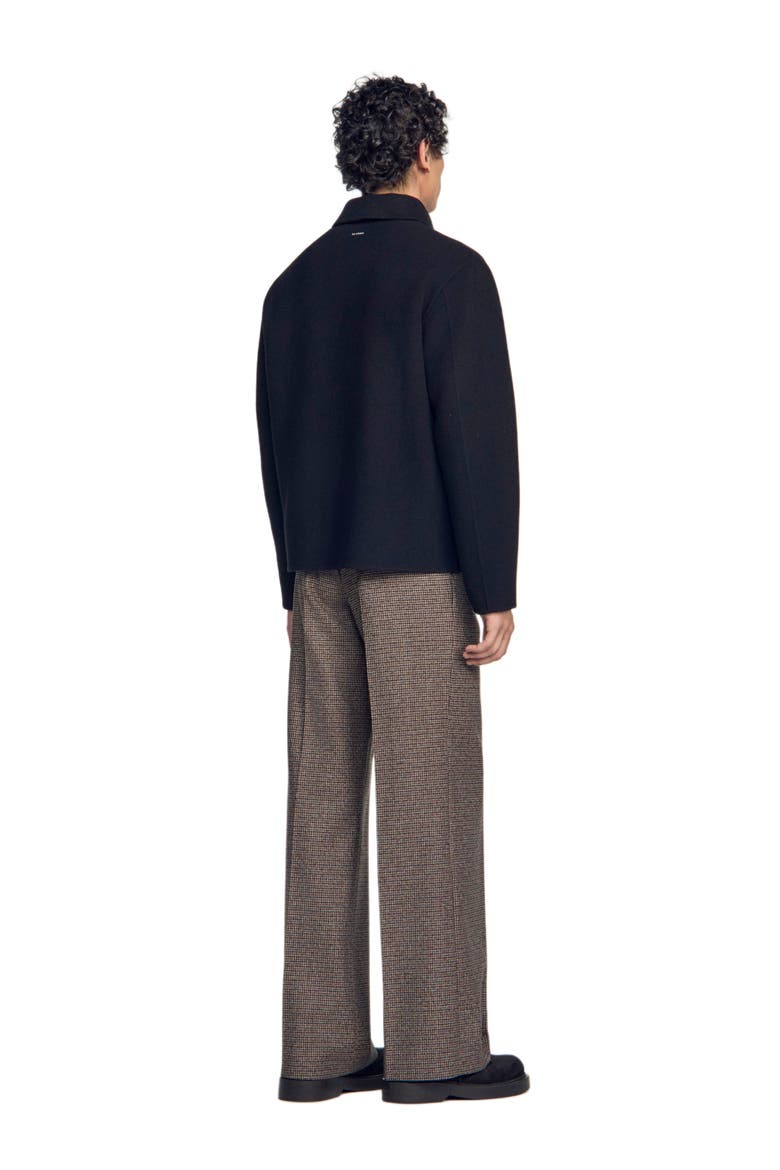 Wool zip-up jacket, Alternate, color, Black