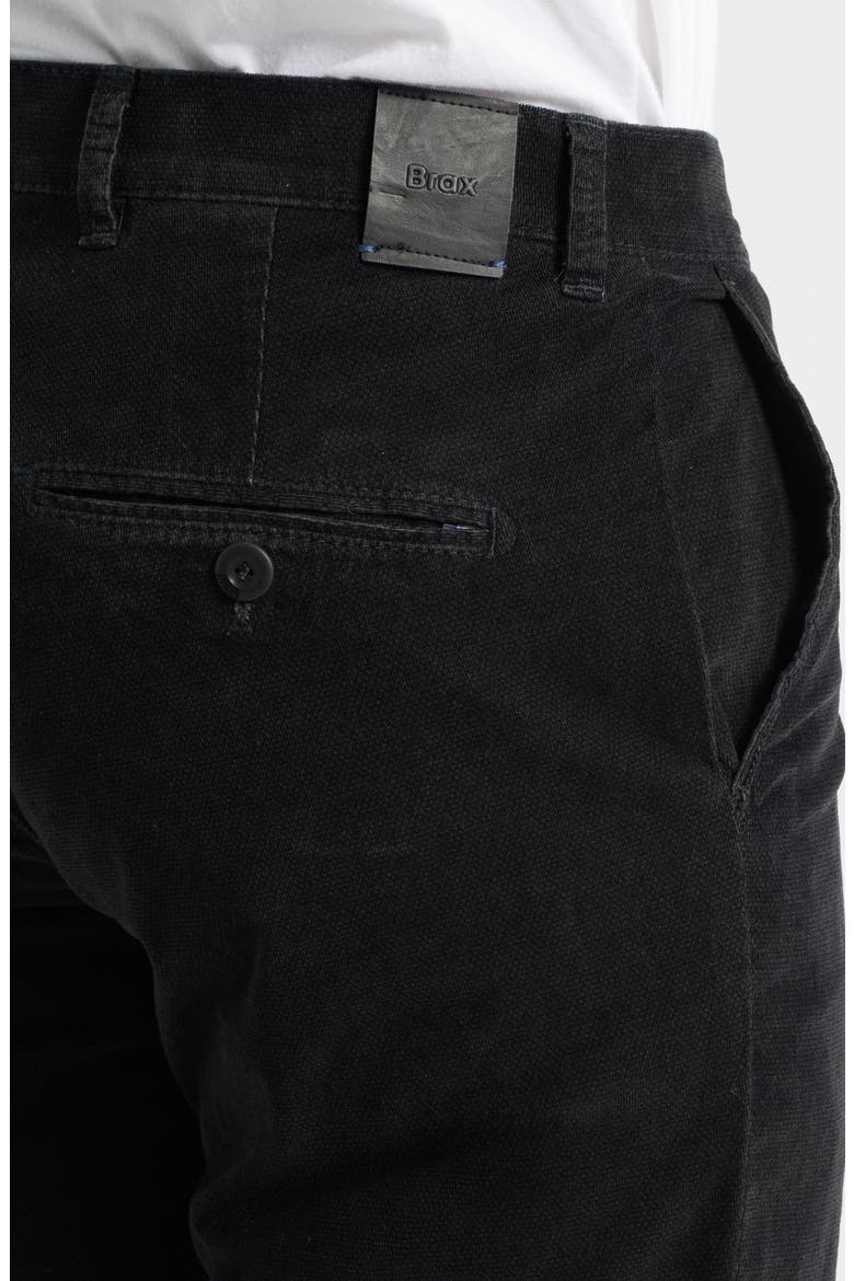 Fabio Flat Front Stretch Corduroy Pants, Alternate, color, ANTHRACITE