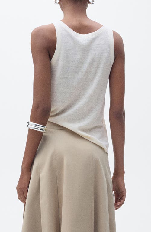 Mango Linen Tank In Animal Print