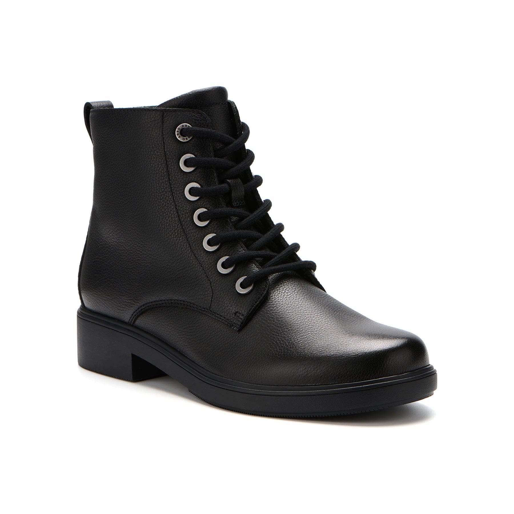 ABEO Compass Lace Boots, Main, color, Black Leather