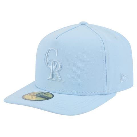 Men's New Era  Light Blue Colorado Rockies Color Pack A-Frame 59FIFTY Fitted Hat