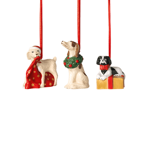 Nostalgic Ornaments Christmas Puppies Ornaments Set of 3