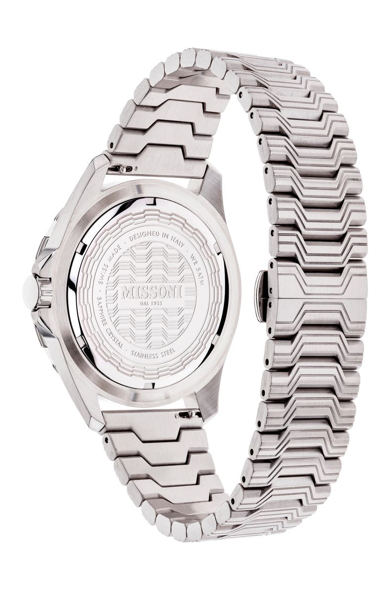 Missoni GMT Traveler Bracelet Watch, 43mm, Alternate, color, 