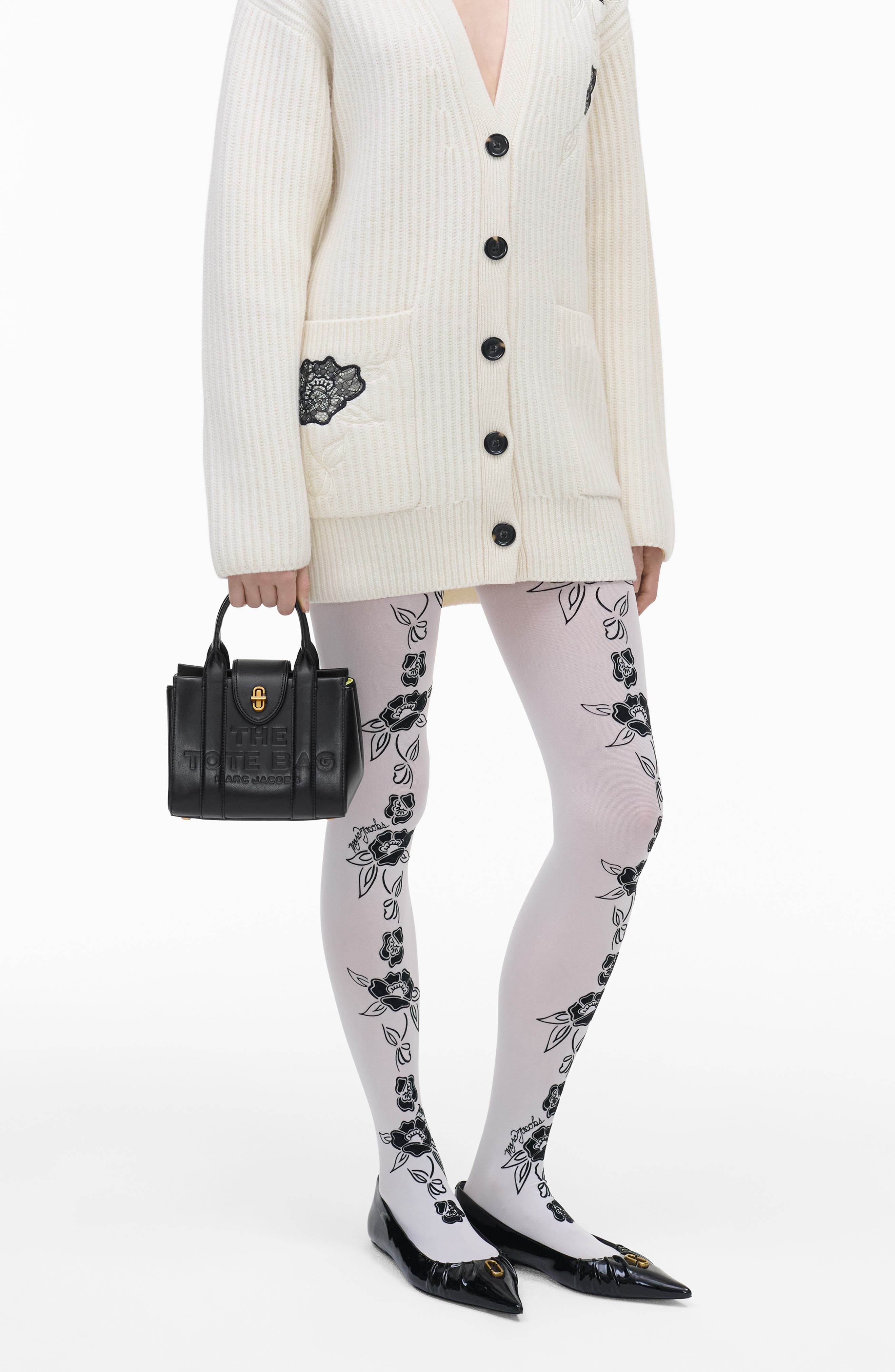 Marc Jacobs The Mini Turnlock Leather Crossbody Tote Bag, Alternate, color, 