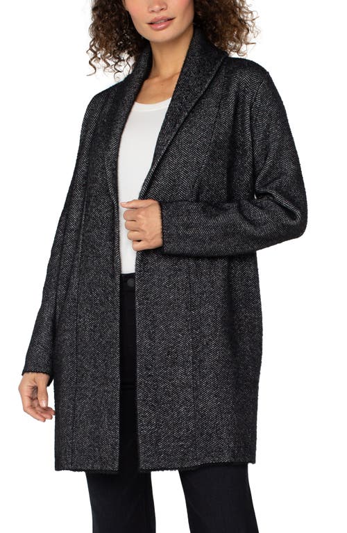 Liverpool Los Angeles Coatigan Open Front Cardigan Sweater In Black
