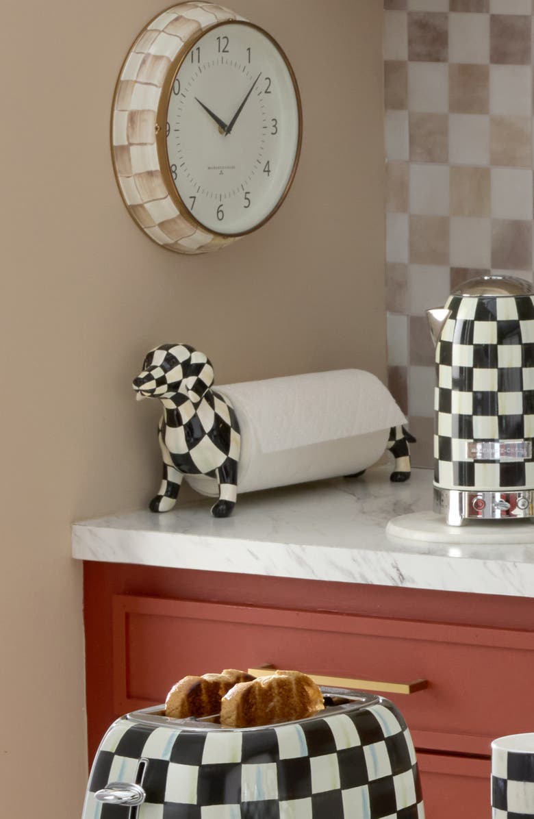 MACKENZIE CHILDS Dachshund Paper Towel Holder, Alternate, color, Black
