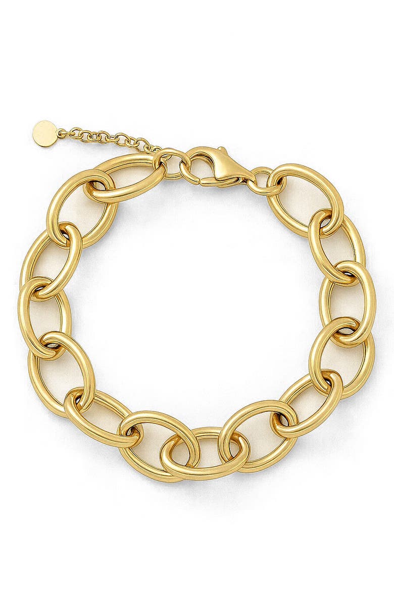 GABI RIELLE Italian Link Adjustable Chain Bracelet, Main, color, Gold