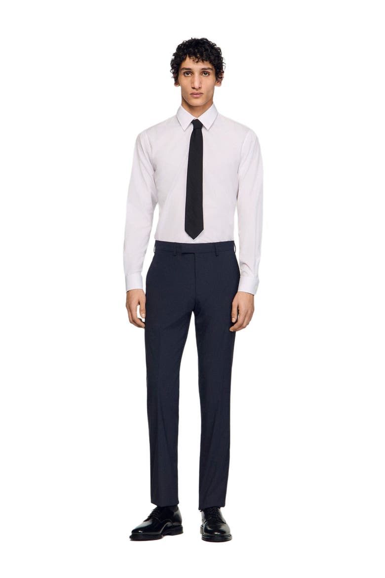 Wool suit trousers, Alternate, color, Navy blue