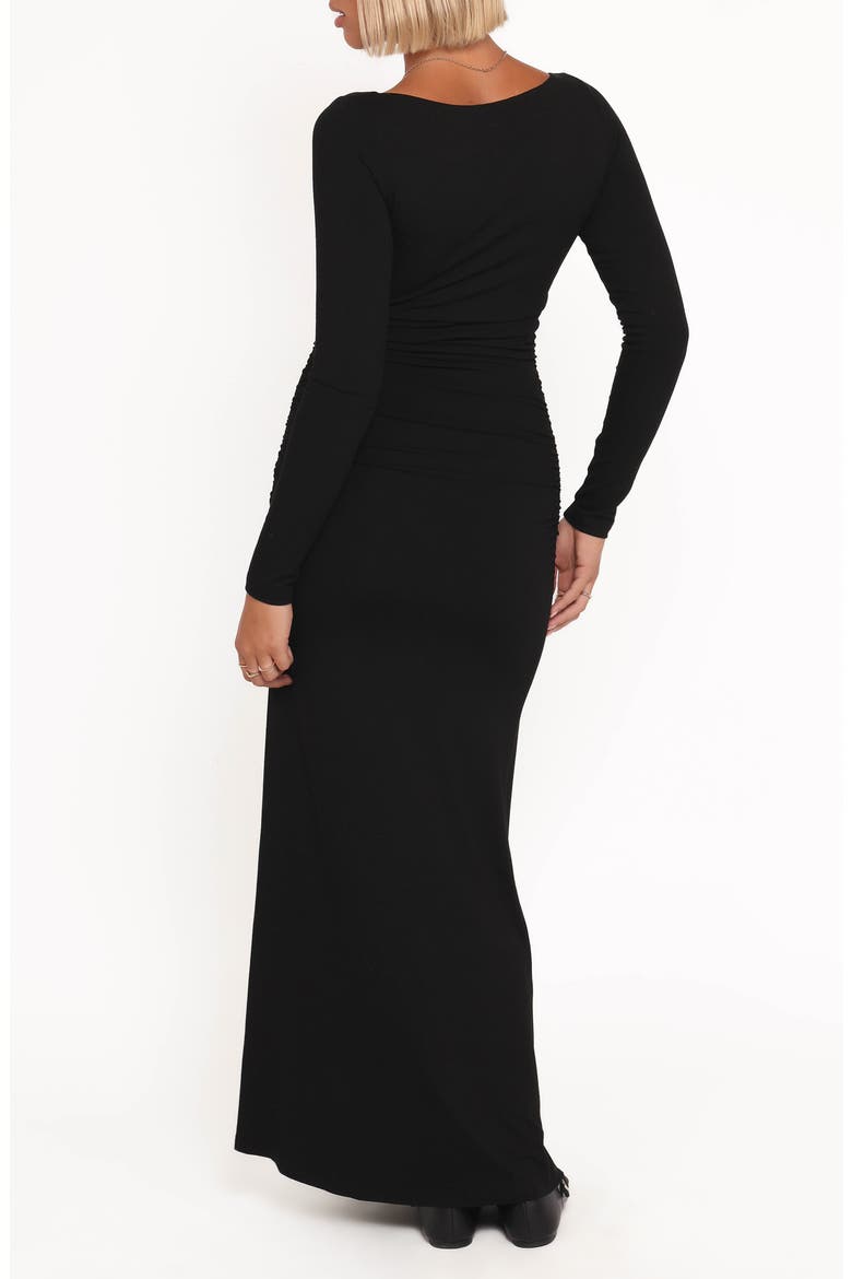Warren Long Sleeve Maxi Dress, Alternate, color, BLACK