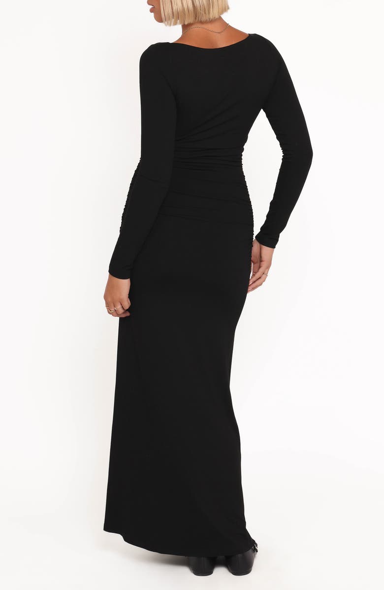 Petal & Pup Warren Long Sleeve Maxi Dress, Alternate, color, Black