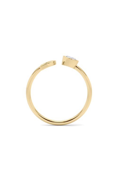 Hautecarat Lab Grown Diamond Letter Ring In 18k Yellow Gold - D