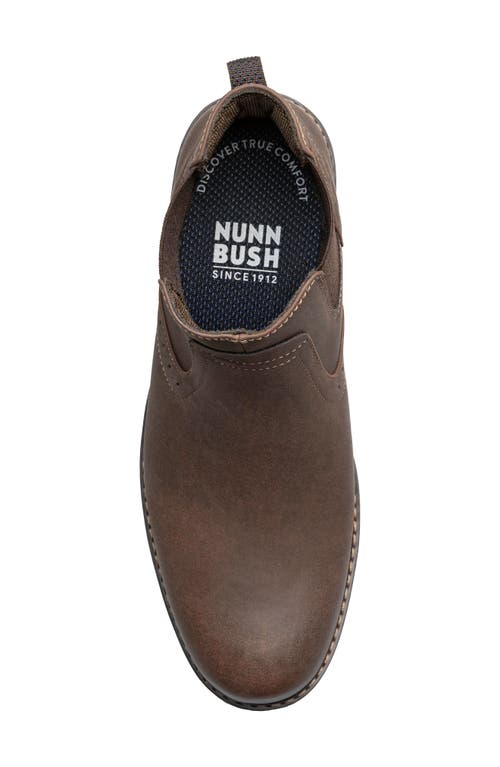 Nunn Bush Delton Plain Toe Chelsea Boot In Brown