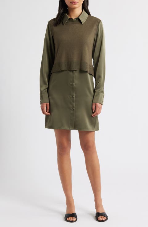 Layered Mixed Media Dress