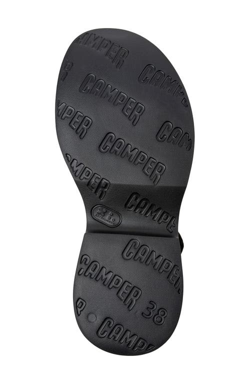 Camper Double-strap Leather Sandals In Black