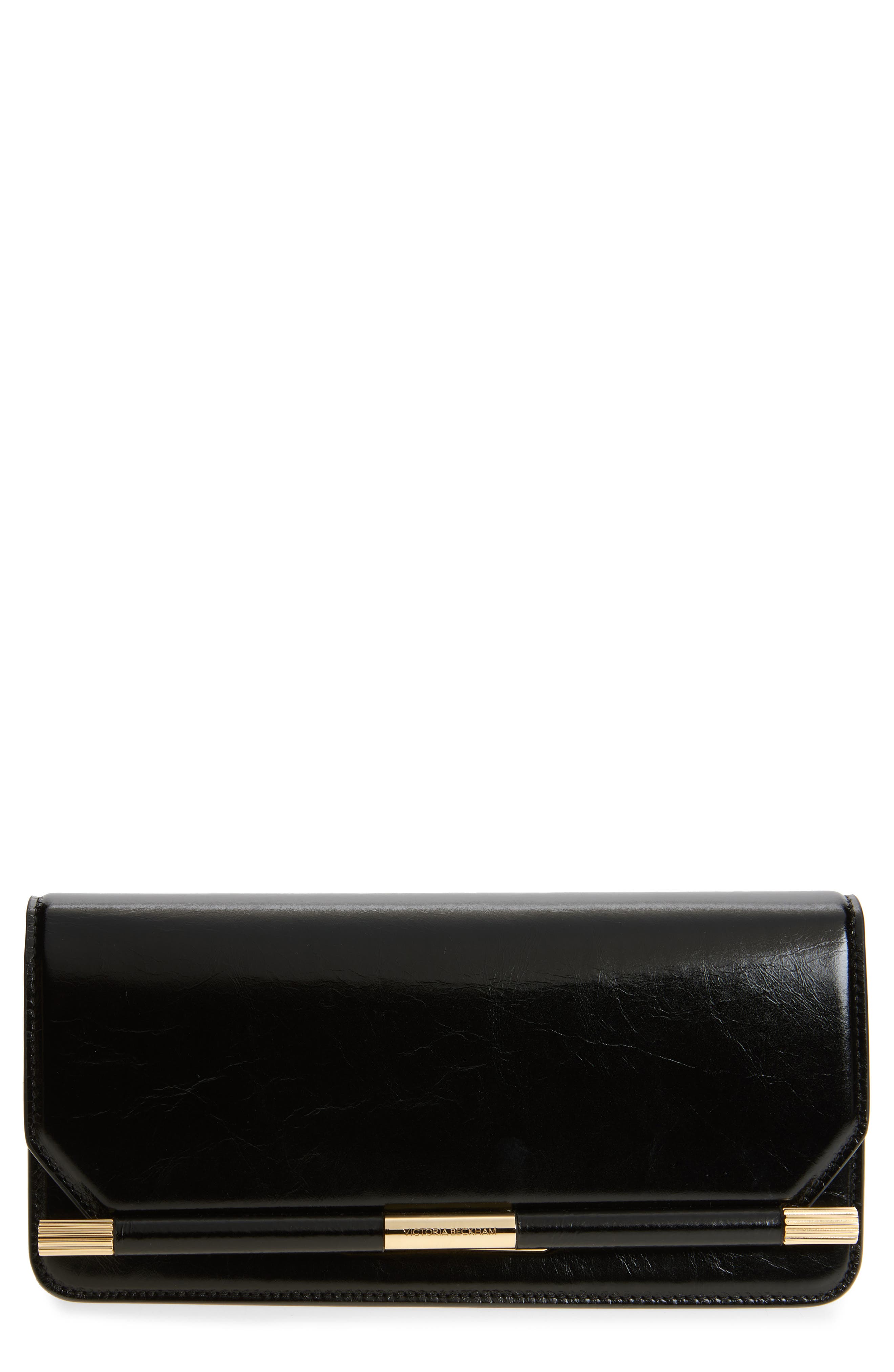 Victoria Beckham 202 Leather Clutch, Main, color, 