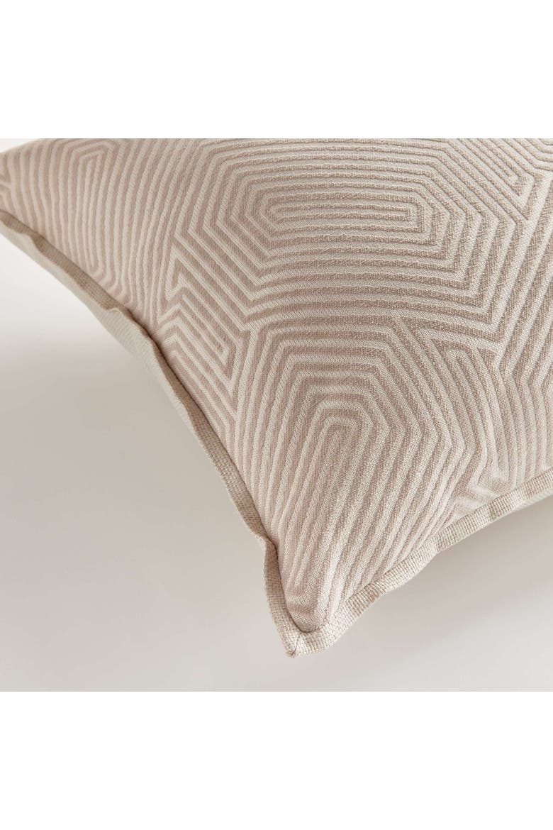 Geo Square Indoor-Outdoor Pillow 24", Alternate, color, Beige