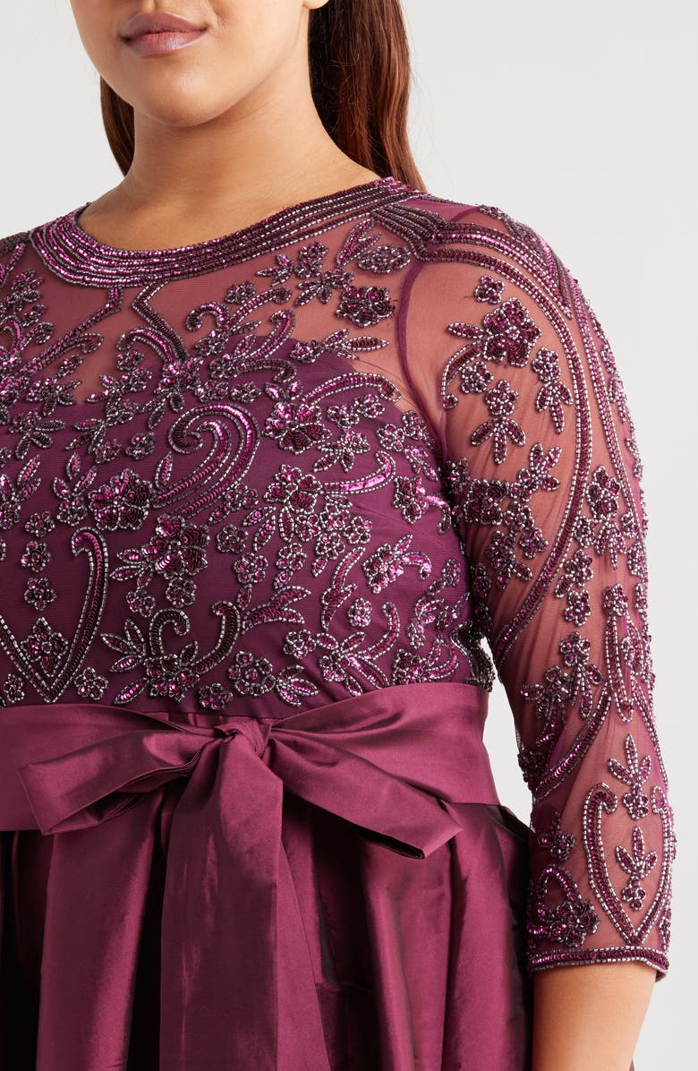 Pisarro Nights Beaded Taffeta Gown, Alternate, color, 