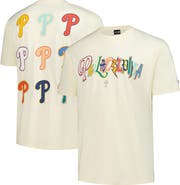 New Era Men's New Era  Cream Philadelphia Phillies Ransom Note Oversized T-Shirt