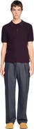 SANDRO Terry knit polo shirt