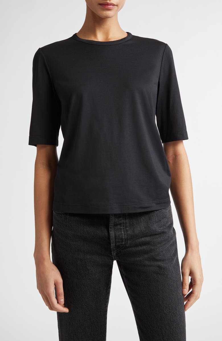 PARTOW Parker Modal & Cashmere T-Shirt, Main, color, Black