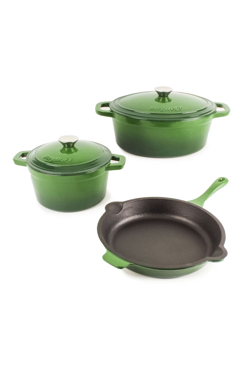 Neo 5-Piece Cast Iron Set, Main, color, GREEN