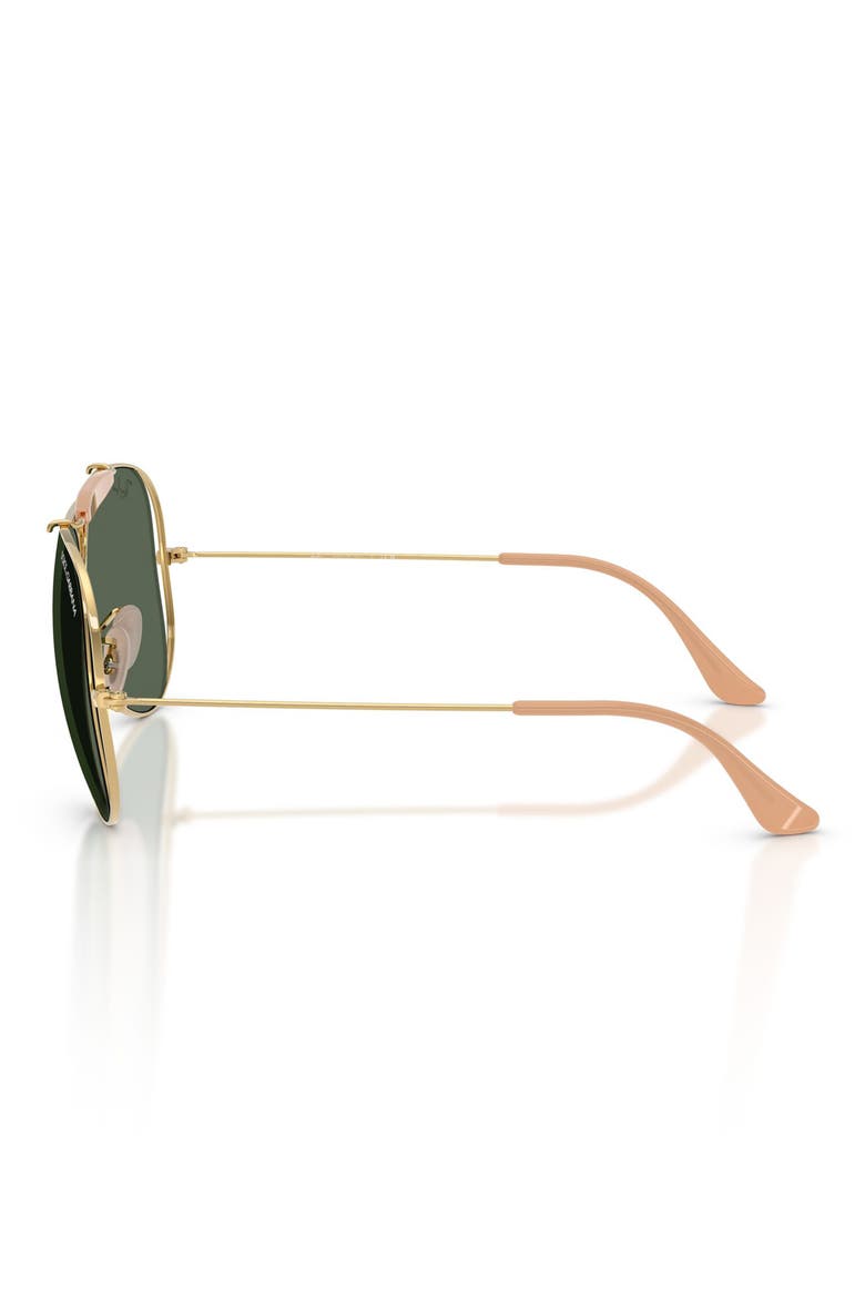 Shooter 58mm Pilot Sunglasses, Alternate, color, ARISTA / DARK GREEN
