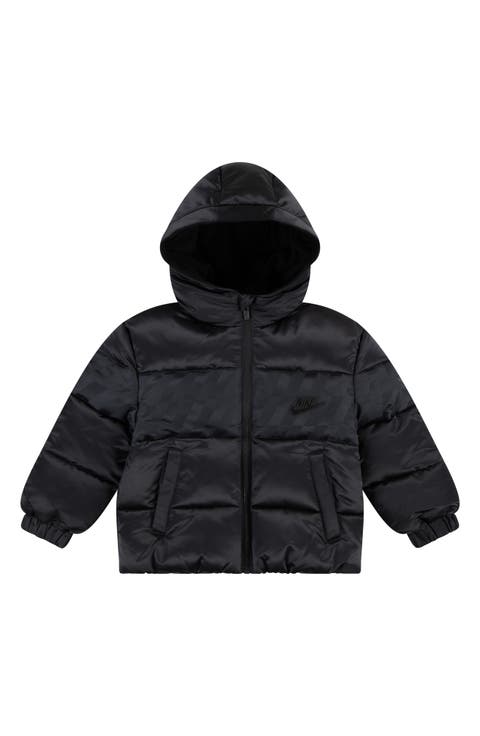 Kids' Jacquard Hazard Stripe Puffer Jacket (Toddler)