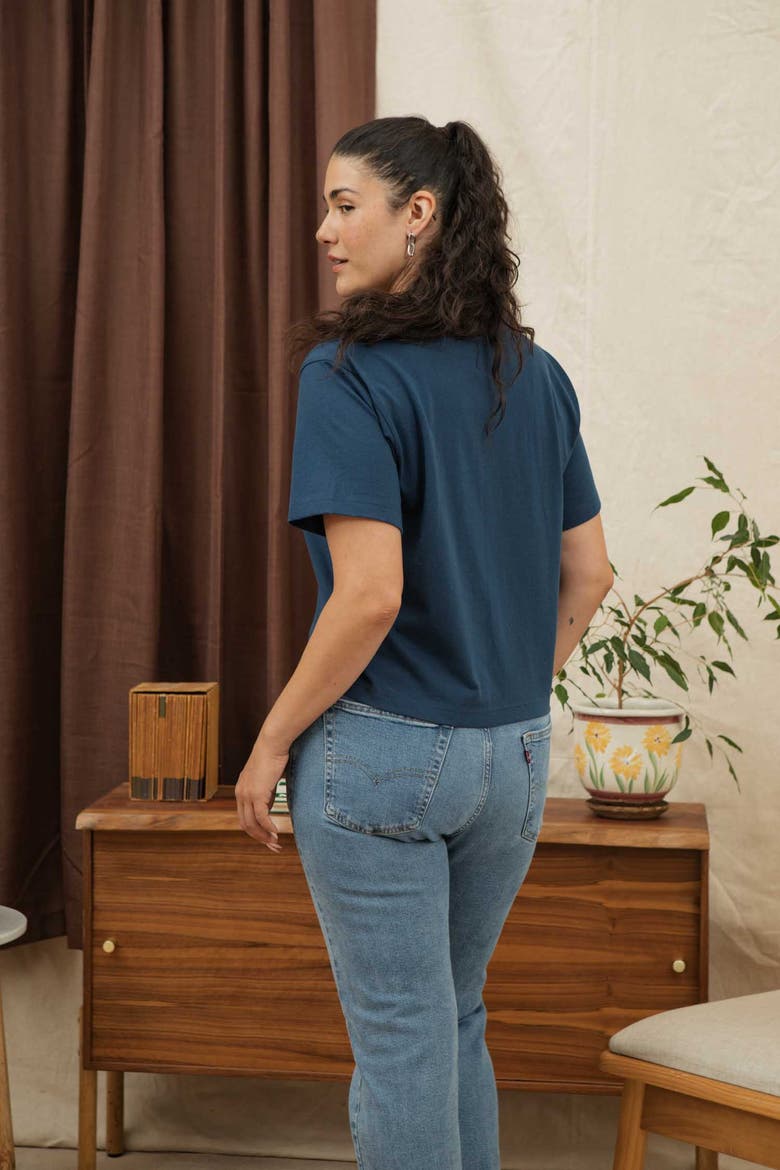 Recycled Boxy Tee, Alternate, color, Cobalt