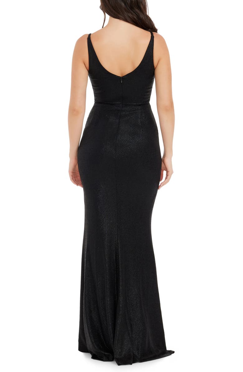 Dress the Population Jordan Shimmer Knit Gown, Alternate, color,