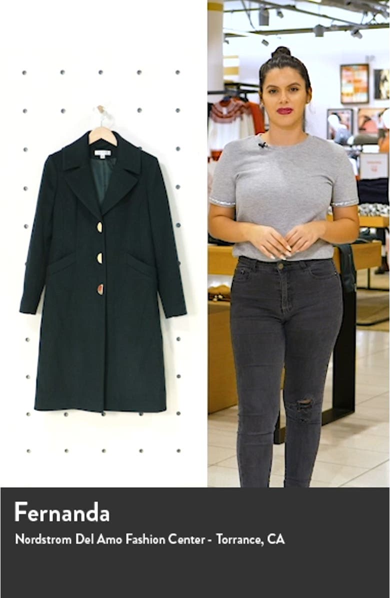 Notch Collar Wool Blend Coat, sales video thumbnail